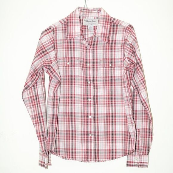 Wrancher By Wrangler Red Pearl Snap Top - Picture 1 of 4